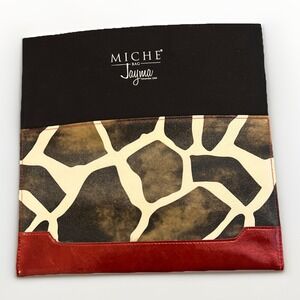 Miche Bag Jayma Zebra Print Shell Only Red Footed Medium Size Made 11/08 NWOT